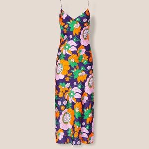 Dodo Bar Or floral print silk Cora slip dress